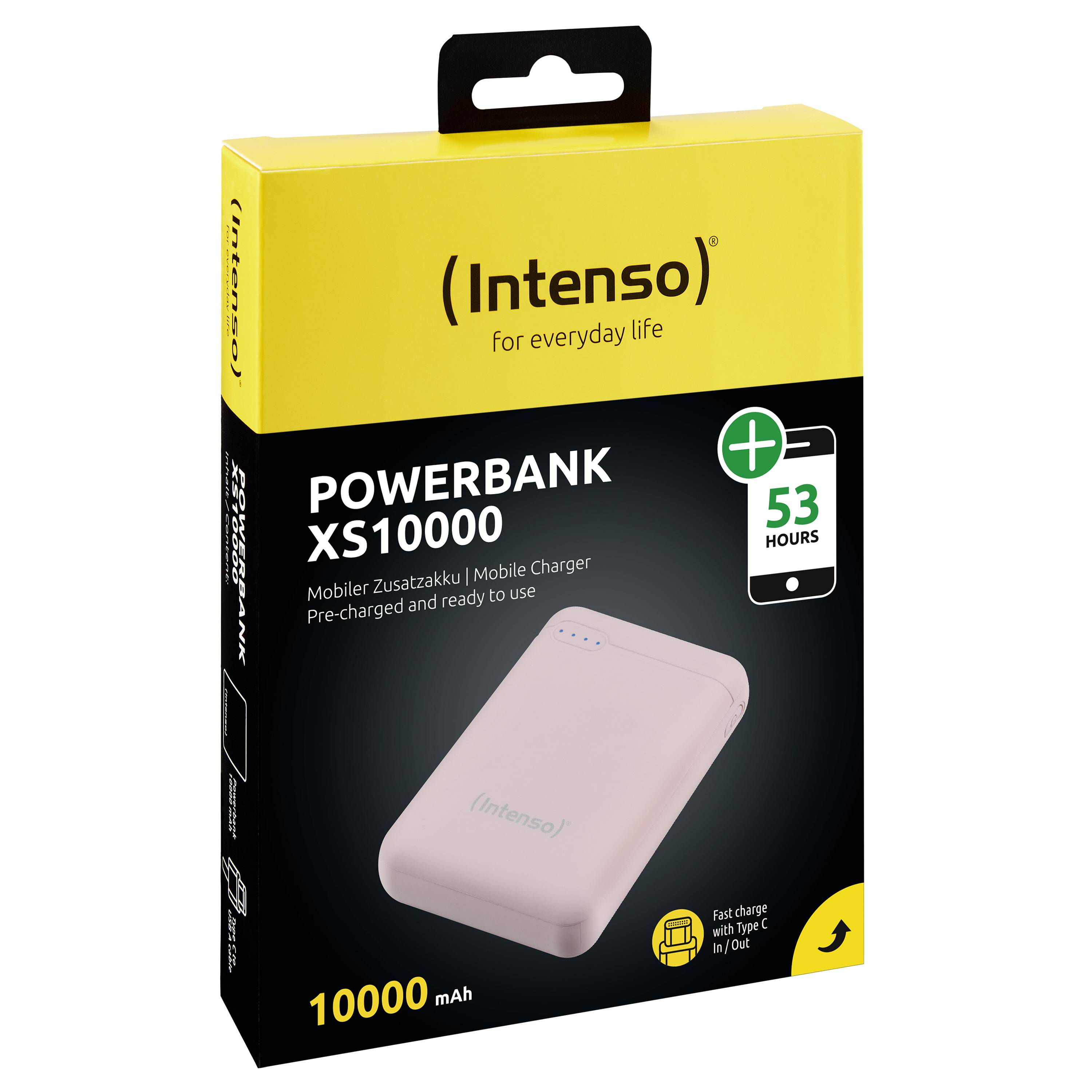 Intenso XS10000 - Powerbank - 10000 mAh - 3.1 A - 2 Ausgabeanschlussstellen (USB, 24 pin USB-C)-1
