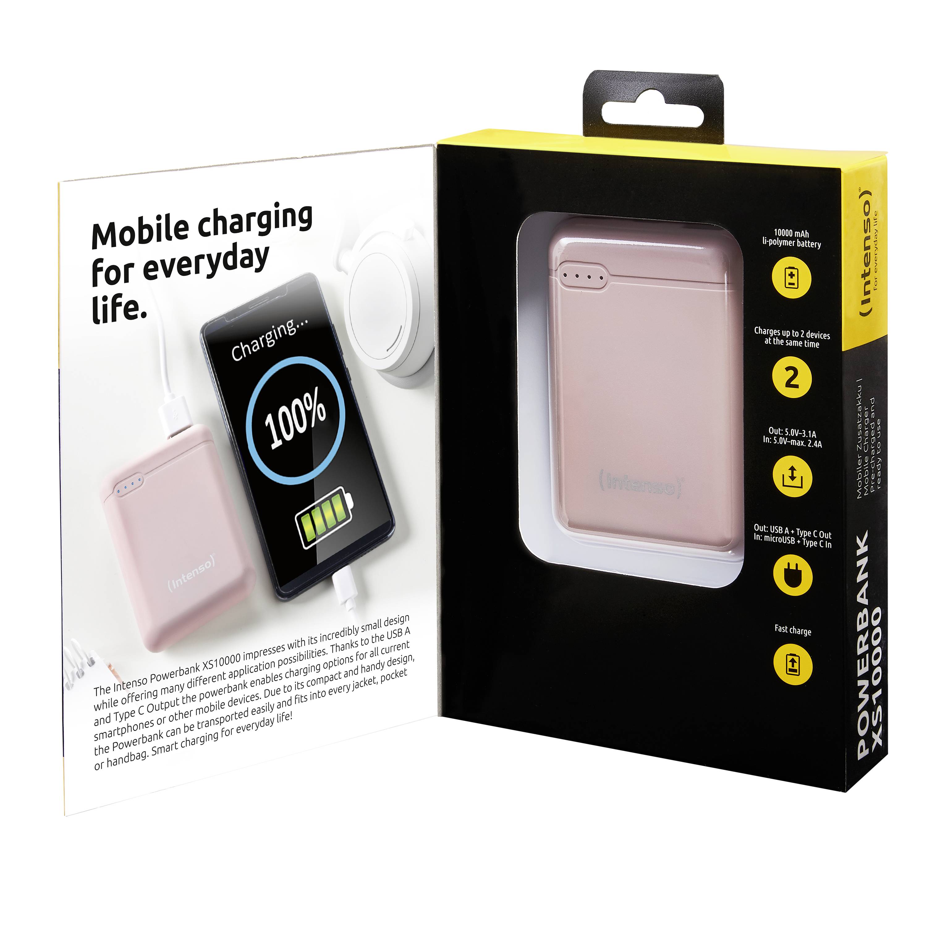 Intenso XS10000 - Powerbank - 10000 mAh - 3.1 A - 2 Ausgabeanschlussstellen (USB, 24 pin USB-C)-2