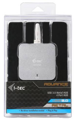 i-Tec USB 3.0 Metal Passive HUB - Hub - 4 x SuperSpeed USB 3.0-2