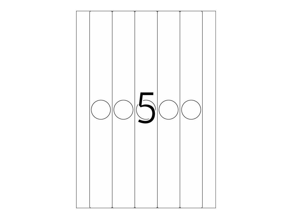HERMA Special - Papier - matt - permanent selbstklebend - perforiert - weiß - 34 x 297 mm 125 Etikett(en) (25 Bogen x 5)-2