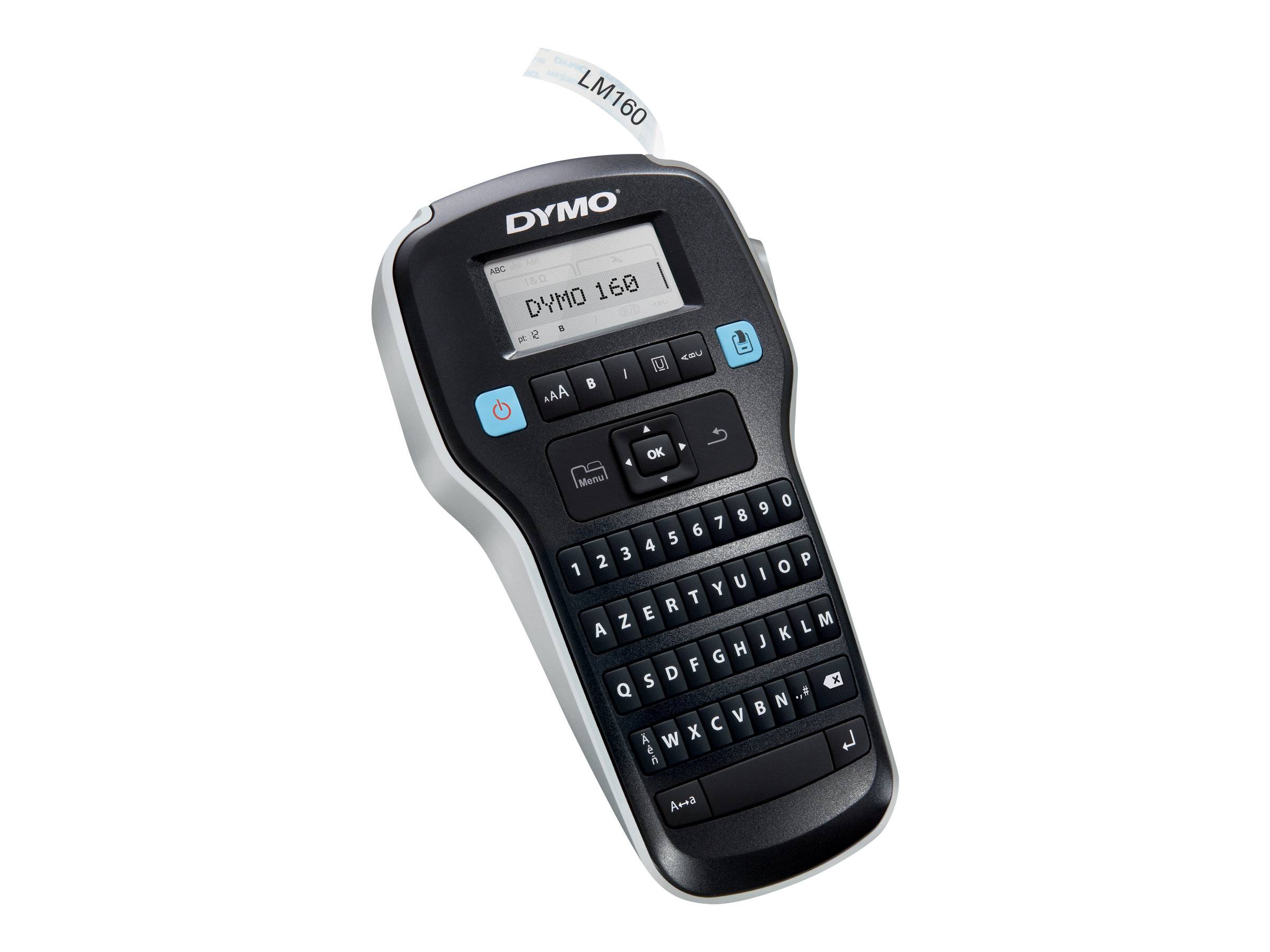 Dymo LabelMANAGER 160 - Beschriftungsgerät - s/w - Rolle (1,3 cm) - 2-zeiliger D-1