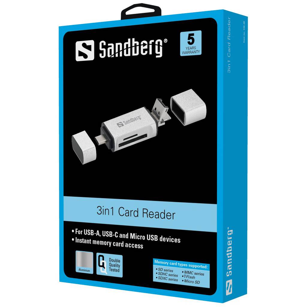 Sandberg - Kartenleser (microSD, SD) - micro-3