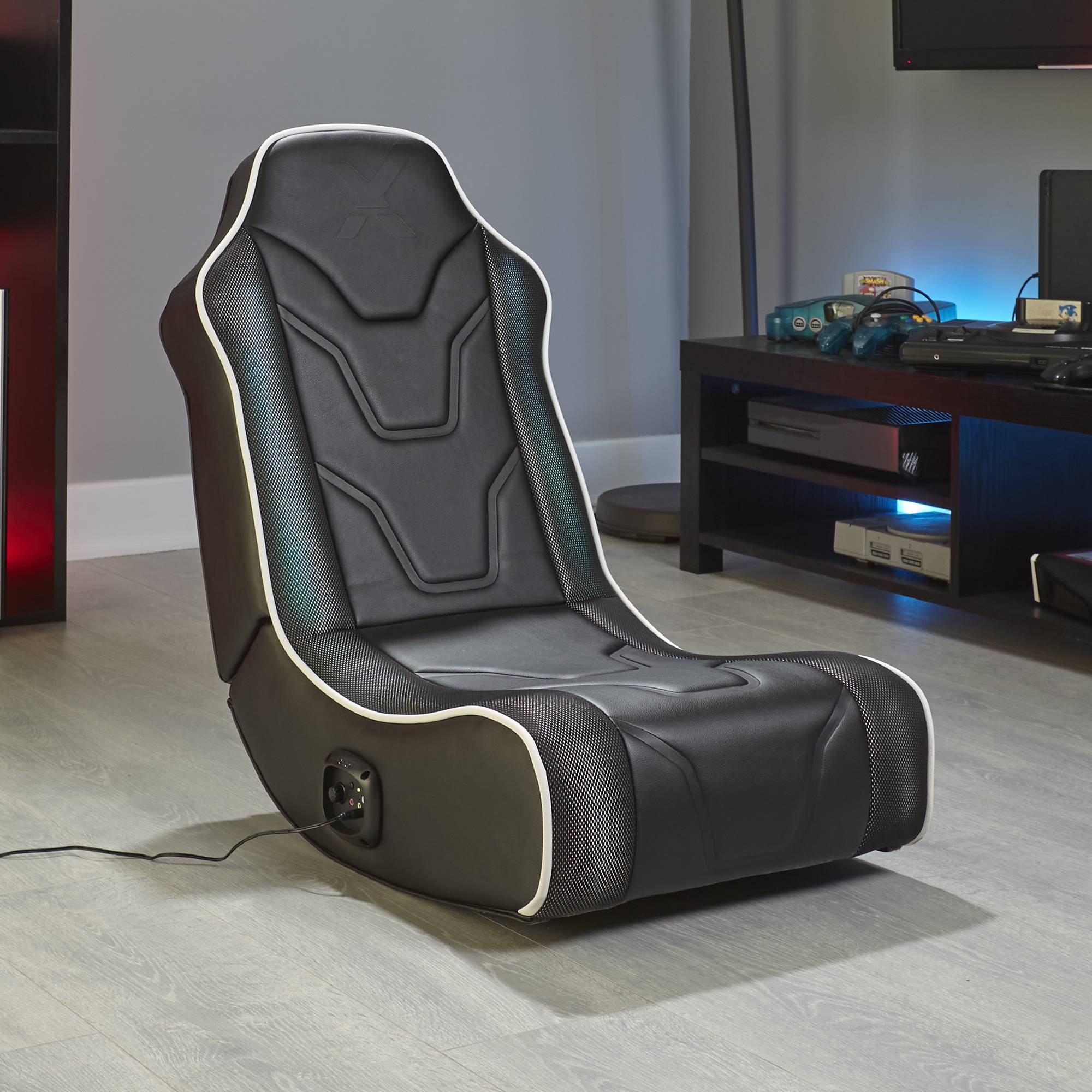 ACE BAYOU - X Rocker Chimera, Konsolen-Gamingstuhl, Playstation,Xbox, Schwarz, Weiß, Schaum, Schwarz, Weiß, Schaum-1