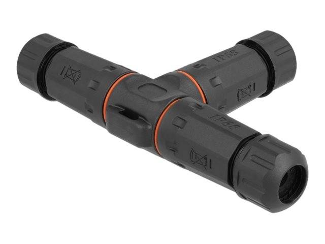 Delock Kabelverbindung - Außenbereich - Schwarz - Cable connector T-shape for ou-0