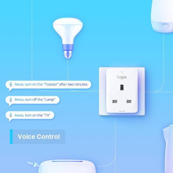 TP-LINK - Tapo P100 V2 - Smart-Stecker - mini - kabellos - 802.11b/g/n, Bluetooth 4.2 - 2.4 Ghz (Packung mit 2)-2