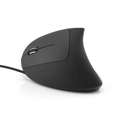 MediaRange MROS231, Linkshändig, Vertikale Ausführung, Optisch, USB Typ-A, 2400 DPI, Schwarz-1