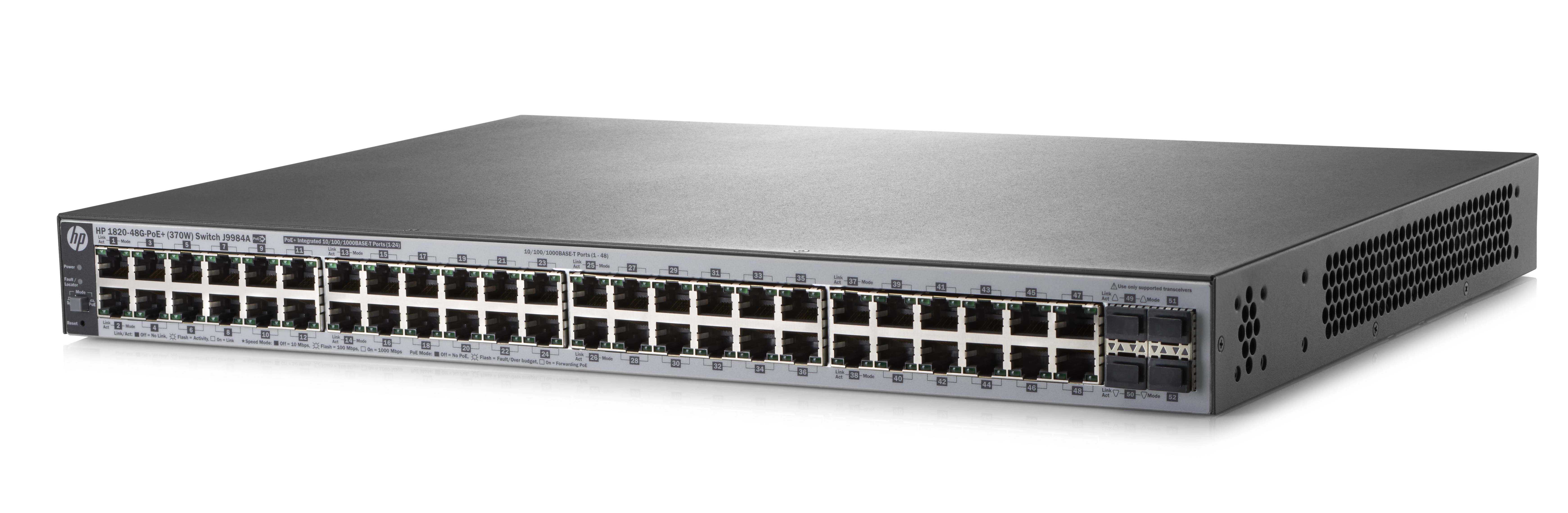 HPE 1820-48G-PoE+ (370W) - Switch - managed - 24 x 10/100/1000 (PoE+)-3