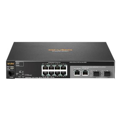 HPE Aruba 2530-8 - Switch - managed - 8 x 10/100 + 2 x Combo Gigabit Ethernet/Gigabit SFP