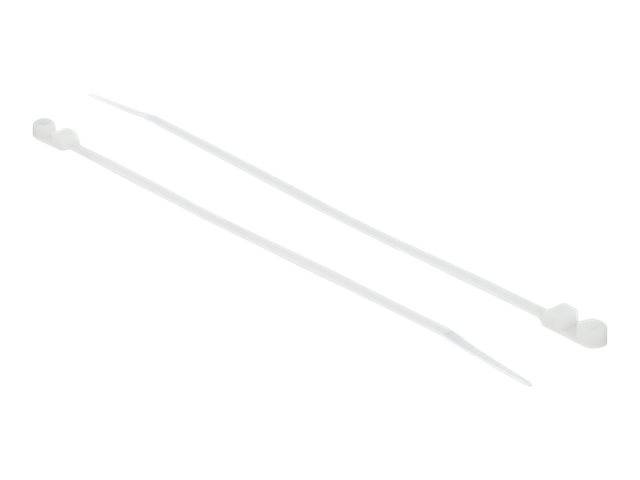 Delock Cable Tie with Fastening Eyelet - Kabelbinder - 16 cm - weiß (Packung mit-1