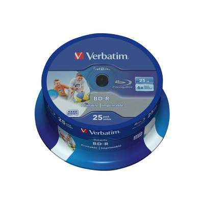 Verbatim DataLife - 25 x BD-R - 25 GB 6x - mit Tintenstrahldrucker bedruckbare Oberfläche