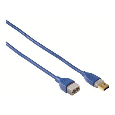 Hama USB-Verlängerungskabel USB Typ A M bis A W 3.0 1.8 m Blau