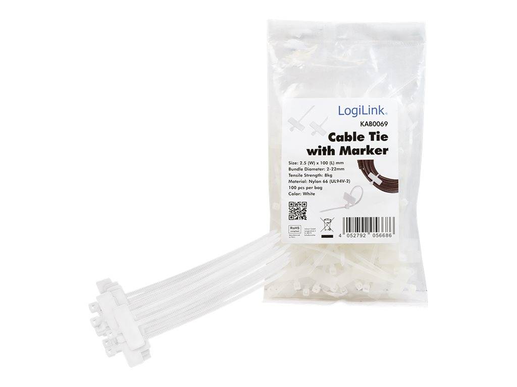 LogiLink - Kabelbinder - 10 cm (Packung mit 100)-1