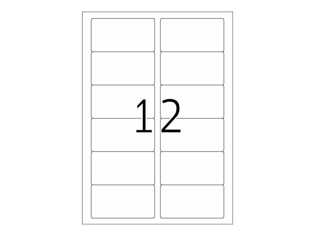 HERMA Premium - Papier - matt - permanent selbstklebend - weiß - 88.9 x 46.6 mm 1200 Etikett(en) (100 Bogen x 12)-2