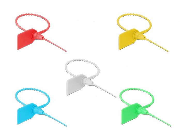 Delock Kabelbinder - 25 cm - diverse Farben (Packung mit 10) - mit Beschriftungs-4