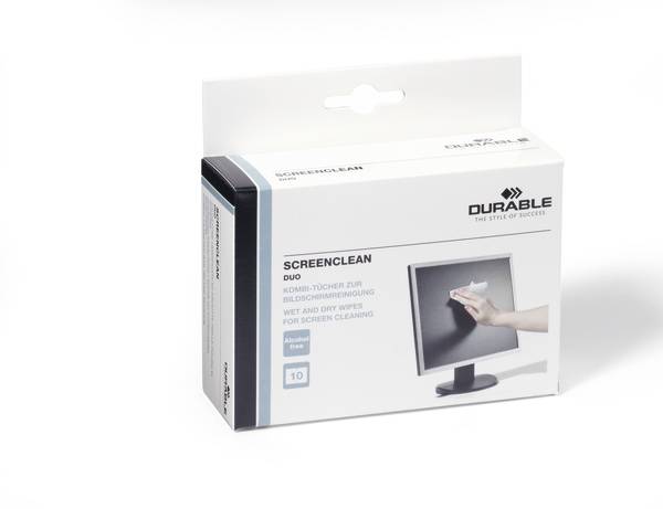 DURABLE Screenclean DUO - Reinigungstücher (Wipes)-4