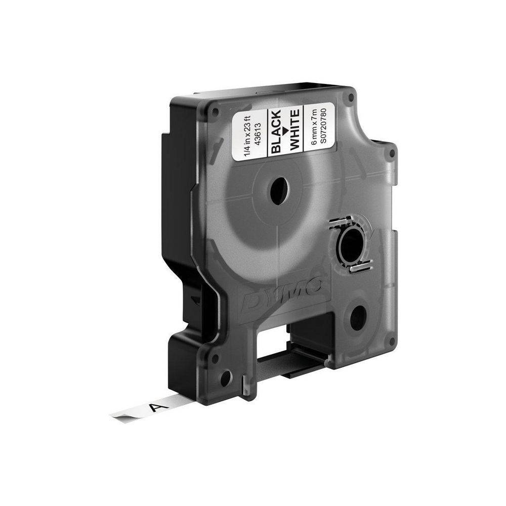 DYMO D1 - Polyester - selbstklebend - Schwarz auf Weiß - Rolle (0,6 cm x 7 m)-2