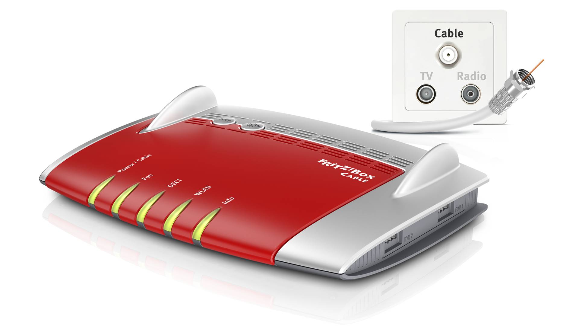 AVM FRITZ!Box 6490 Cable - Wireless Router - Kabelmodem - 4-Port-Switch - GigE --2