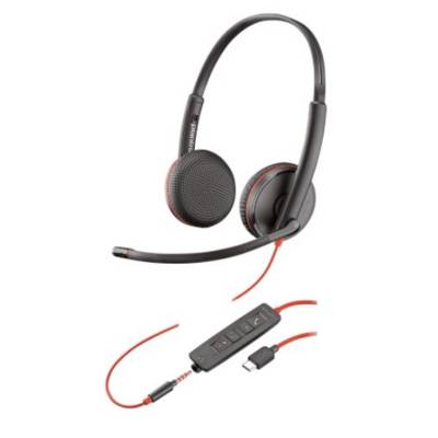 Plantronics Blackwire C3225 binaural On Ear Headset kabelgebunden Stereo Schwarz Mikrofon-Rauschunterdrückung, Noise Can-3