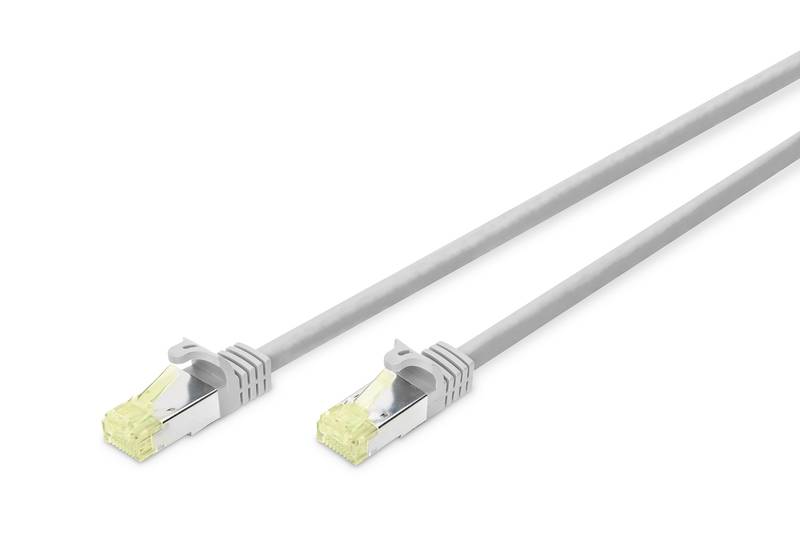 Digitus DK-1644-A-030CL RJ45 Patchkabel CAT 6a S/FTP 3.00 m Grau Geschirmt, Halogenfrei, doppelt geschirmt 1 St.-2
