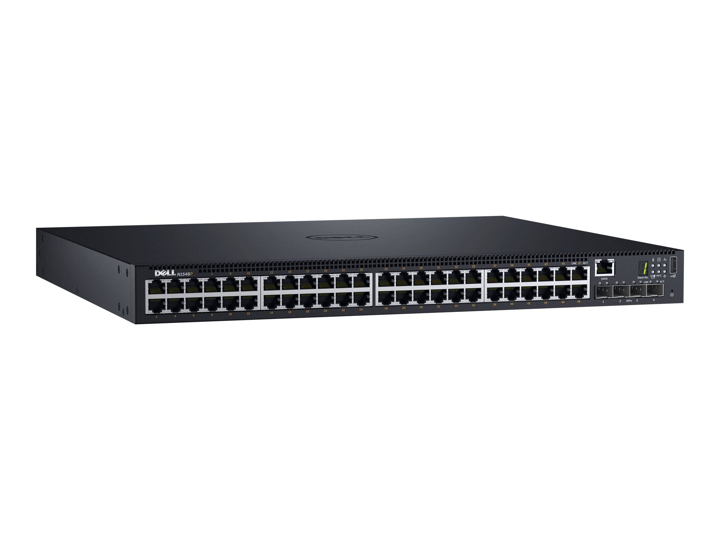 Dell Networking N1548P - Switch - L2+ - managed - 48 x 10/100/1000 + 4 x 10 Gigabit SFP+ - Luftstrom von vorne nach hint-3