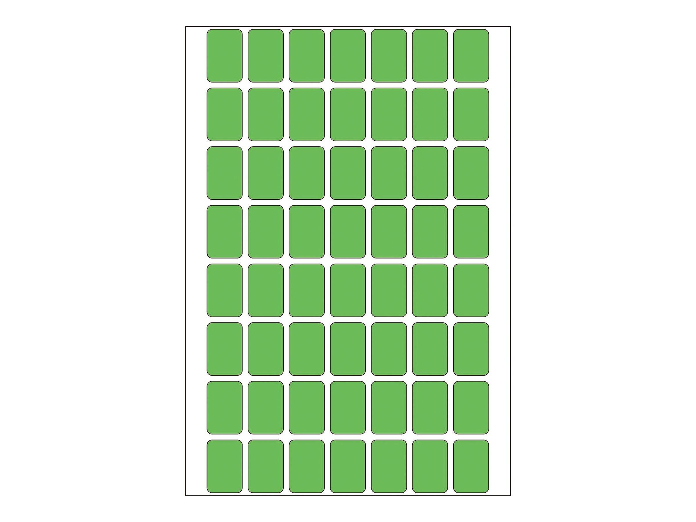 HERMA - Permanenter Klebstoff - grün - 12 x 18 mm 1792 Etikett(en) (32 Bogen x 56)-1