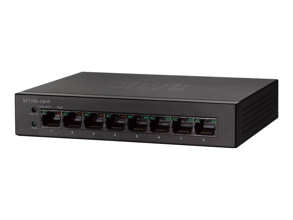 Cisco Small Business SF110D-08HP - Switch - unmanaged - 4 x 10/100 (PoE)-0
