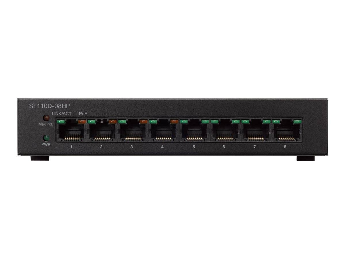 Cisco Small Business SF110D-08HP - Switch - unmanaged - 4 x 10/100 (PoE)-1
