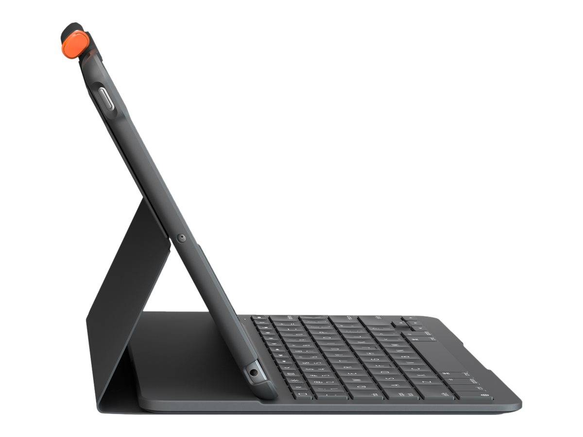 Logitech Slim Folio - Tastatur und Foliohülle - kabellos - Bluetooth - QWERTZ - Deutsch - Graphite - für Apple 10.2-inch-4
