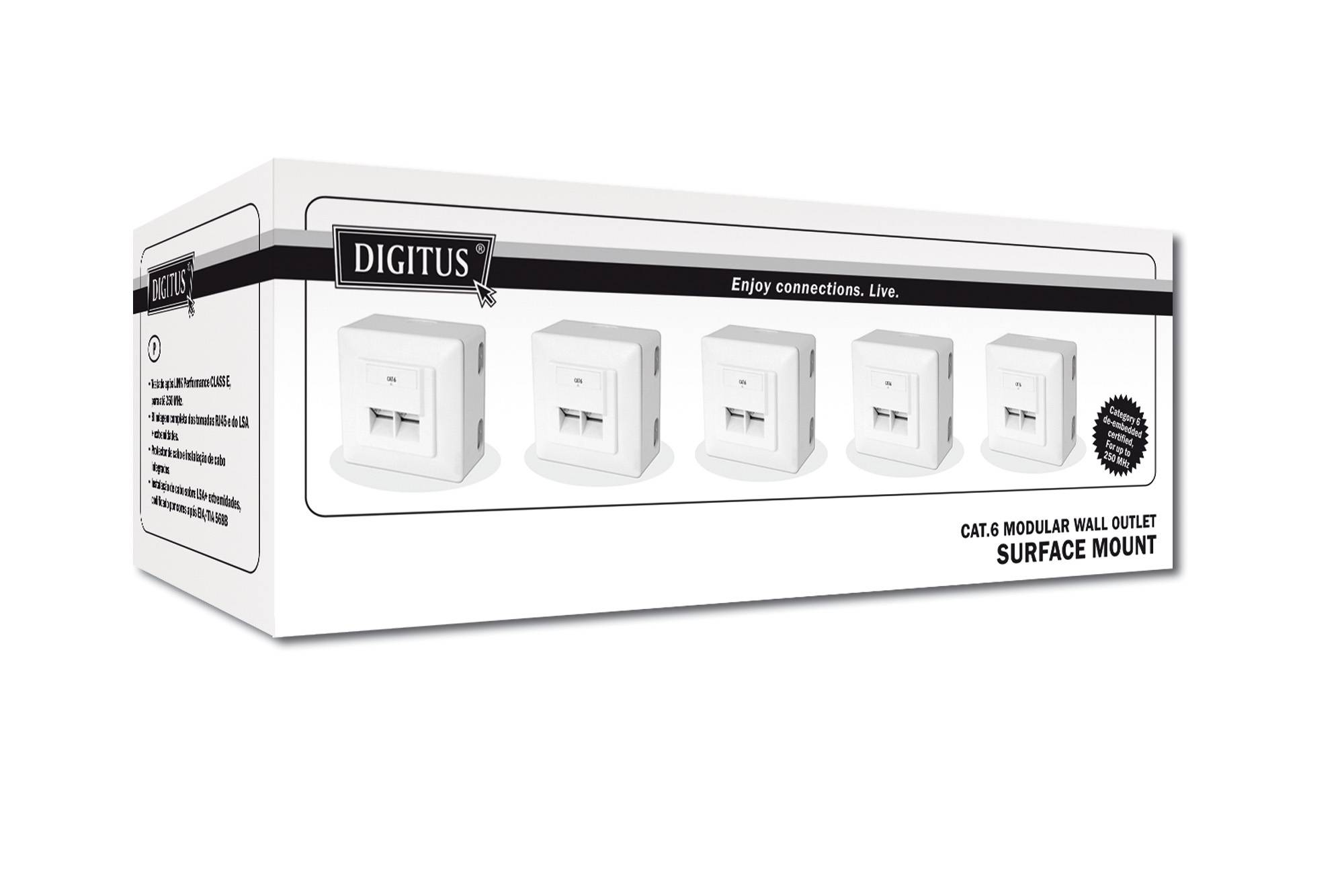 DIGITUS - CAT 6, Klasse E, Datendose, Aufputz-4