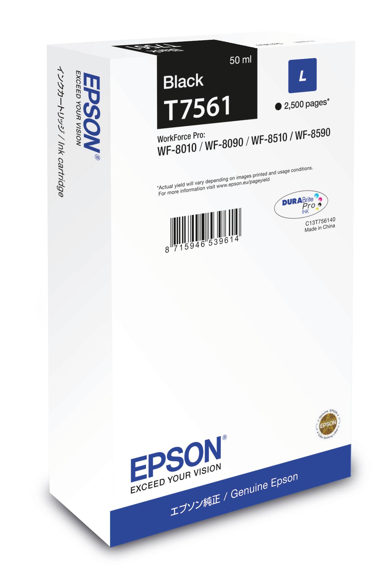 Epson Druckerpatrone T7561 L Original Schwarz C13T756140 kaufen