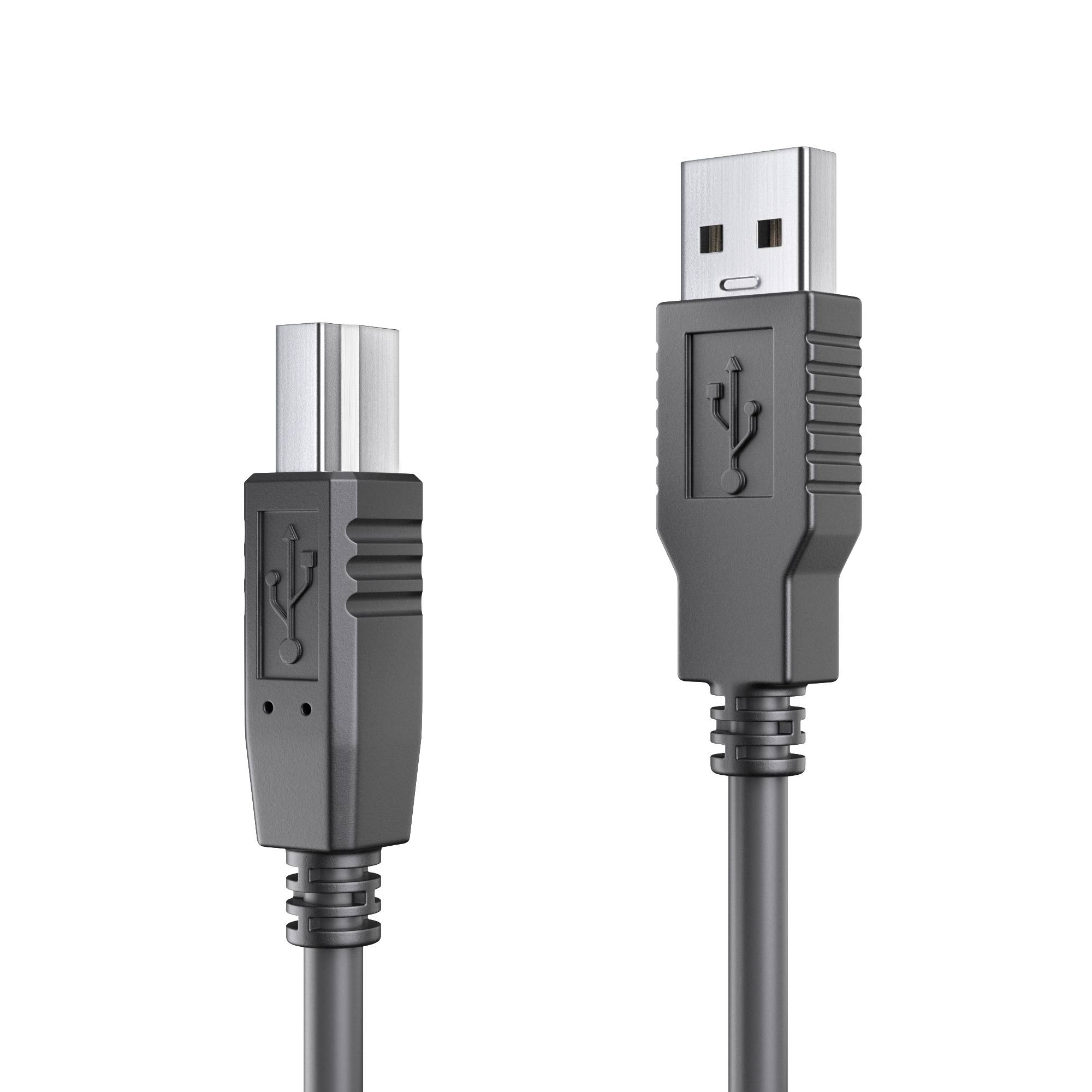 Premium Aktiv USB 3.2 USB-A / USB-B Kabel - 10.0m, schwarz-1