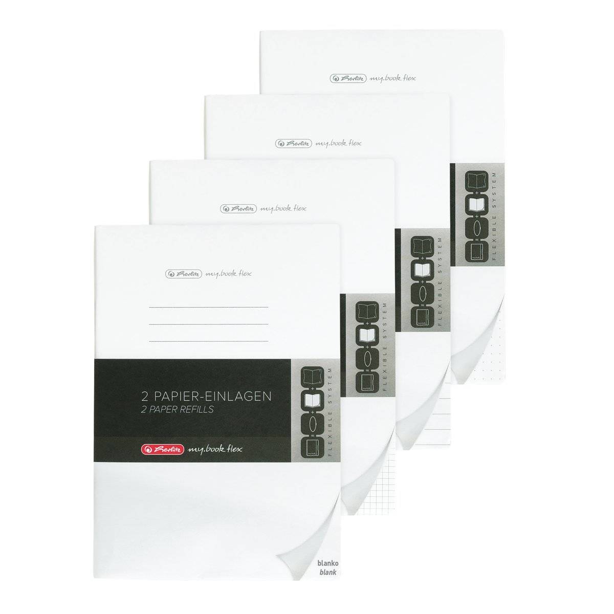 Herlitz my.book, Monochromatisch, Schwarz, Weiß, A4, 40 Blätter, 80 g/m², Kariertes Papier-2