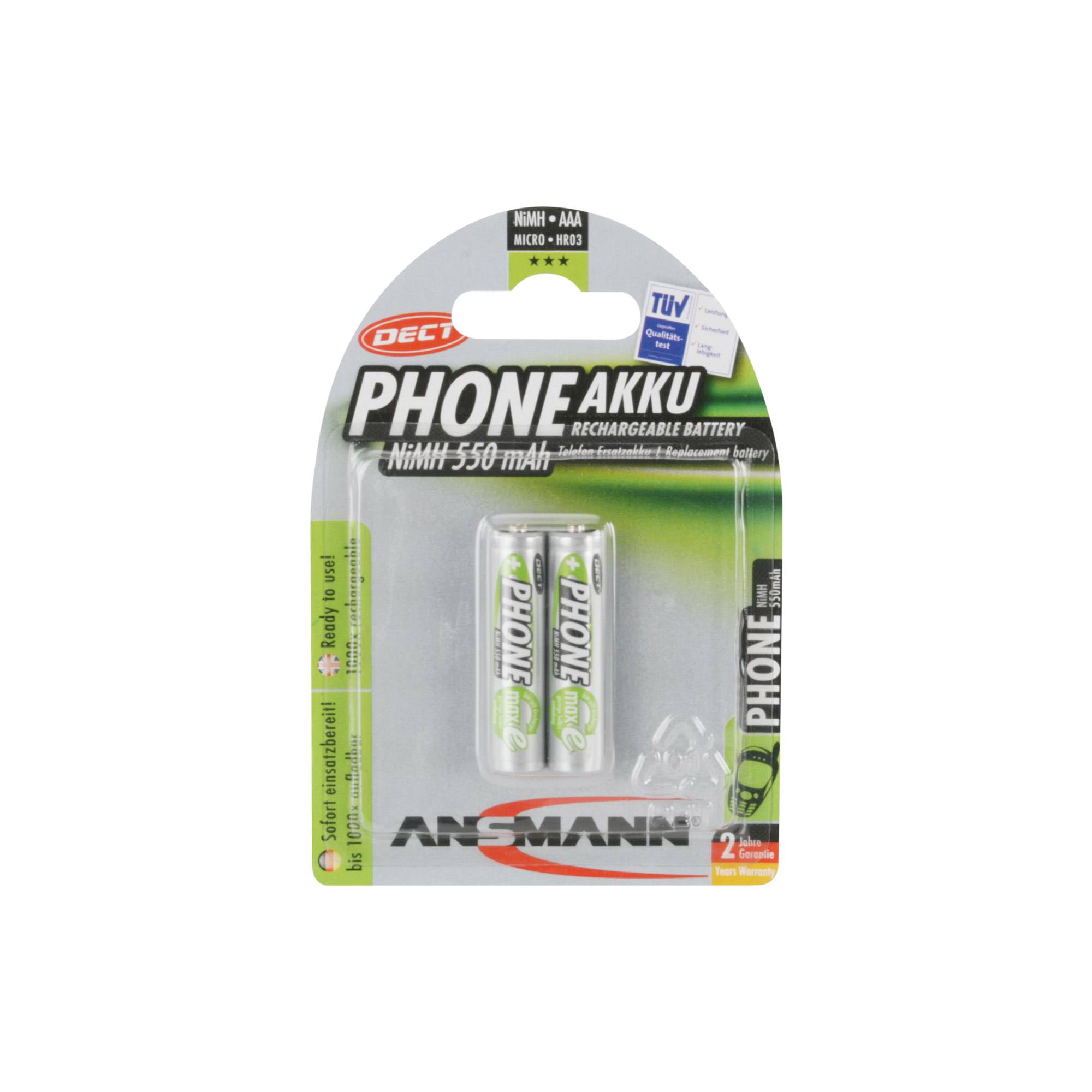 ANSMANN Dect - Batterie 2 x AAA - NiMH - 550-0