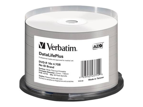 Verbatim DataLifePlus - 50 x DVD-R - 4.7 GB 16x