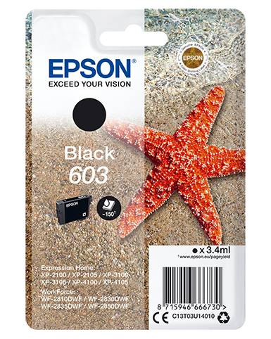 Epson 603 - 3.4 ml - Schwarz - original - Blister mit RF- / akustischem Alarmsignal-1