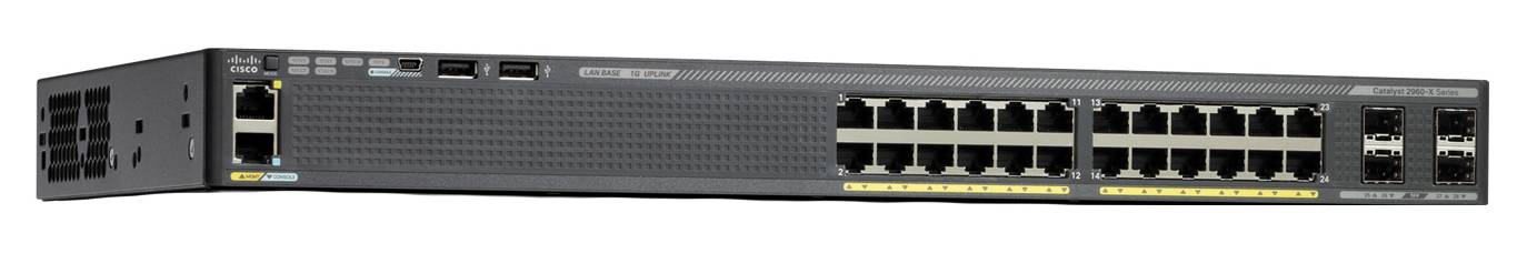 Cisco Catalyst 2960X-24PS-L - Switch - managed - 24 x 10/100/1000 (PoE+)-1