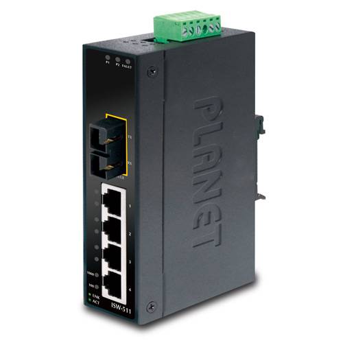 PLANET 4+1 100FX Port Multi-mode Industrial Ethernet Switch-2