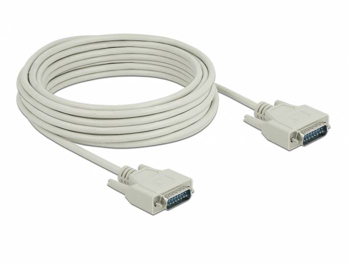 Delock Serielles Kabel Sub-D15 Stecker zu Stecker 10 m-2