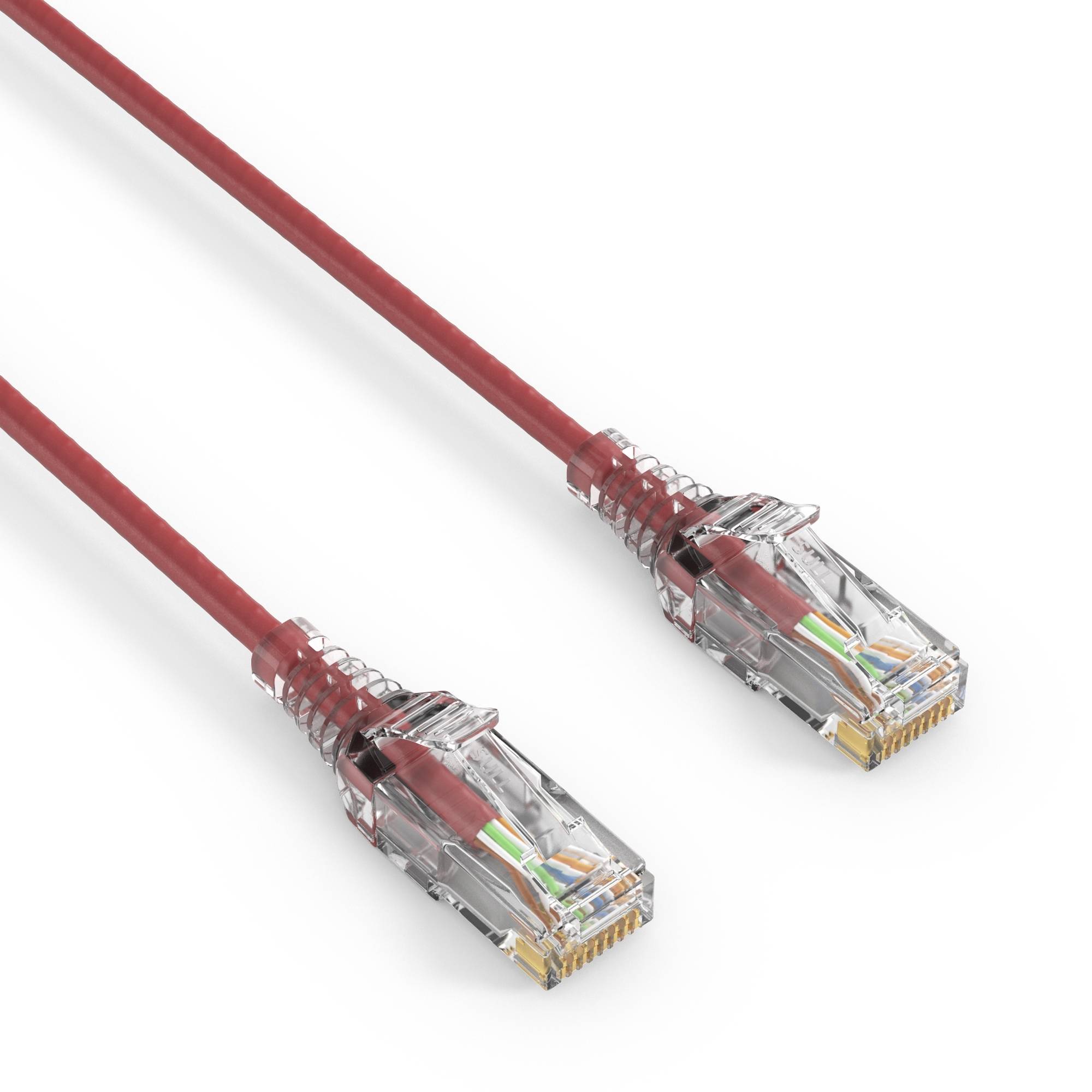 Premium Slim Cat.6 Patchkabel, RJ45, UTP, LSZH - 0.25m, rot-2