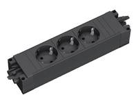 Bachmann 336.600 3fach Steckdosen-Modul ohne Schalter Schwarz-3