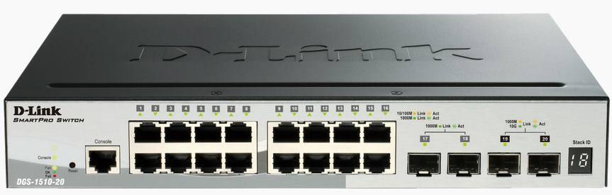 D-Link DGS-1510-20 20-Port Smart Managed Gigabit Stack Switch-2