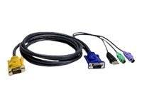 ATEN KVM Anschlusskabel [2x PS/2-Stecker, USB 2.0 Stecker A, SPHD-15-Stecker - 1x SPHD-15-Stecker] 3.00 m Schwarz-3