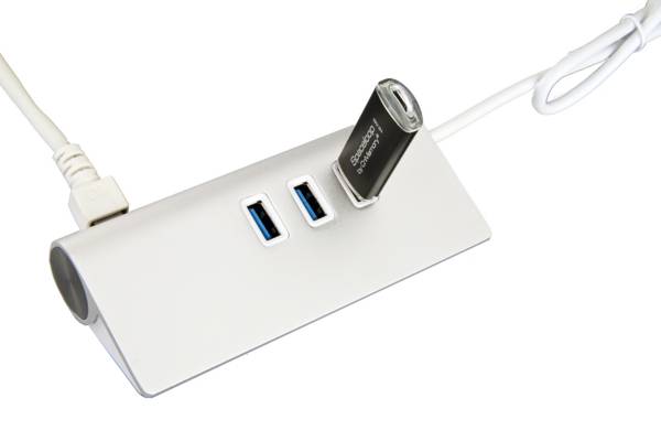 EXSYS EX-1132-N USB 3.0 HUB mit 3 Ports und 1GB LAN