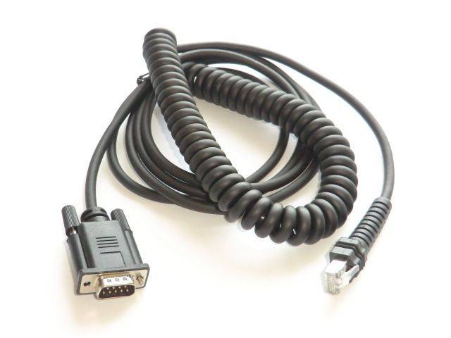 Datalogic CAB-456 - Kabel seriell - DB-9 (M) - 3.7 m - gewickelt - für PowerScan-2