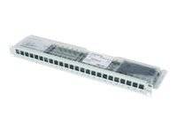 Telegärtner 100007029 24 Port Netzwerk-Patchpanel 483 mm (19") CAT 6a 1 HE Grau Bestückt-1
