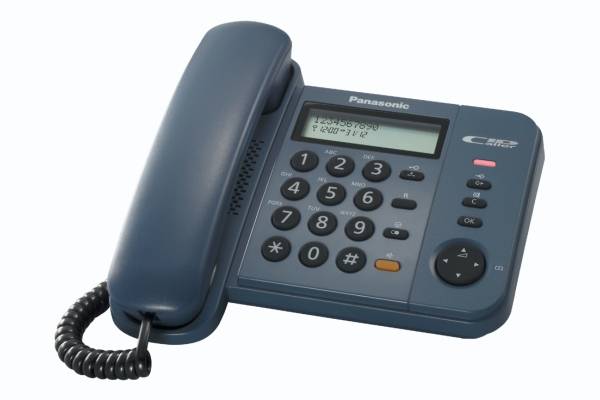 Panasonic KX-TS580GC Schnurgebundenes Telefon, analog Freisprechen Matt Dunkelblau-1