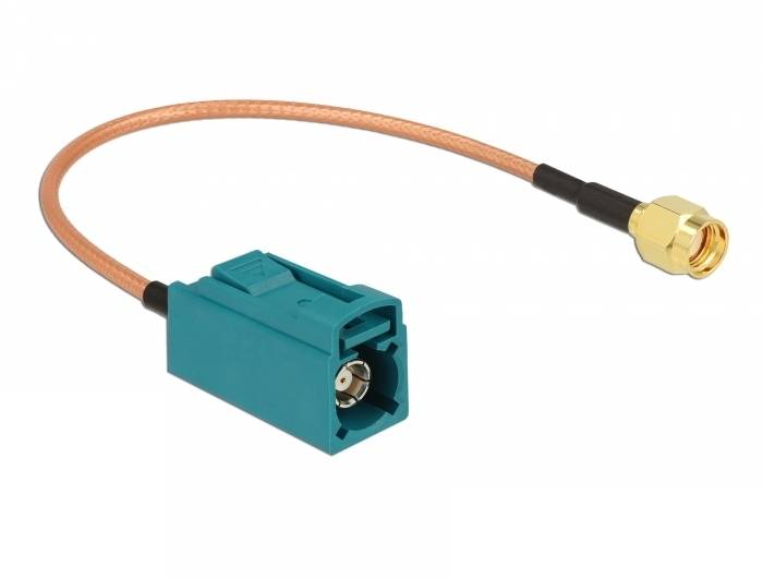 Delock Antennenkabel - FAKRA Z-Anschluss weiblich zu RP-SMA männlich - 20 cm - K-2