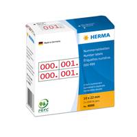HERMA - Rot - 10 x 22 mm 2000 Etikett(en) (1000 Bogen x 2)-2
