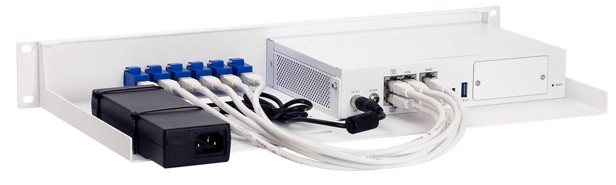 Rackmount.IT RM-SR-T10I - Montagesatz für Netzwerkgeräte - Rack montierbar - RAL 9003 - 1.3U - 48.3 cm (19"")-2