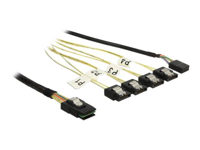 DeLOCK - SATA- / SAS-Kabel - Mini SAS (SFF-8087) bis SATA, interne Stromversorgung, 8-polig-0